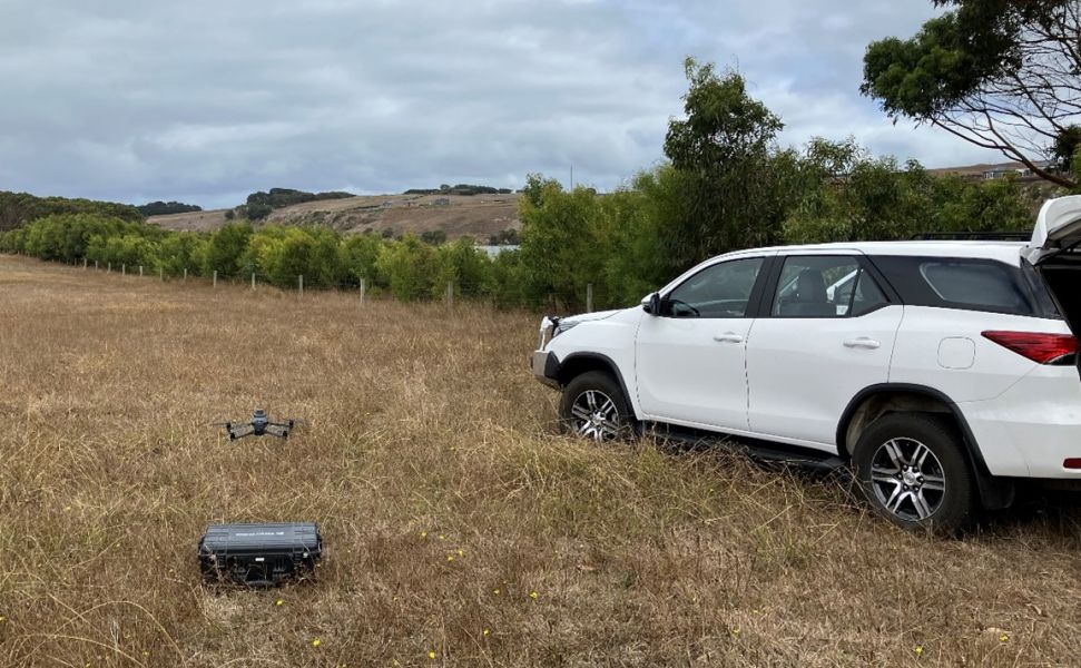 Practical flight training at Deakin University’s Warrnambool Campus (Image: Caleb Dean, DEECA).
