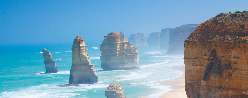 The Twelve Apostles is a collection of limestone stacks off the shore of Port Campbell National Park, by the Great Ocean Road in Victoria, Australia.