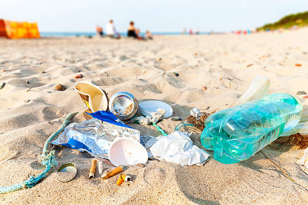 Image of litter on a beach.