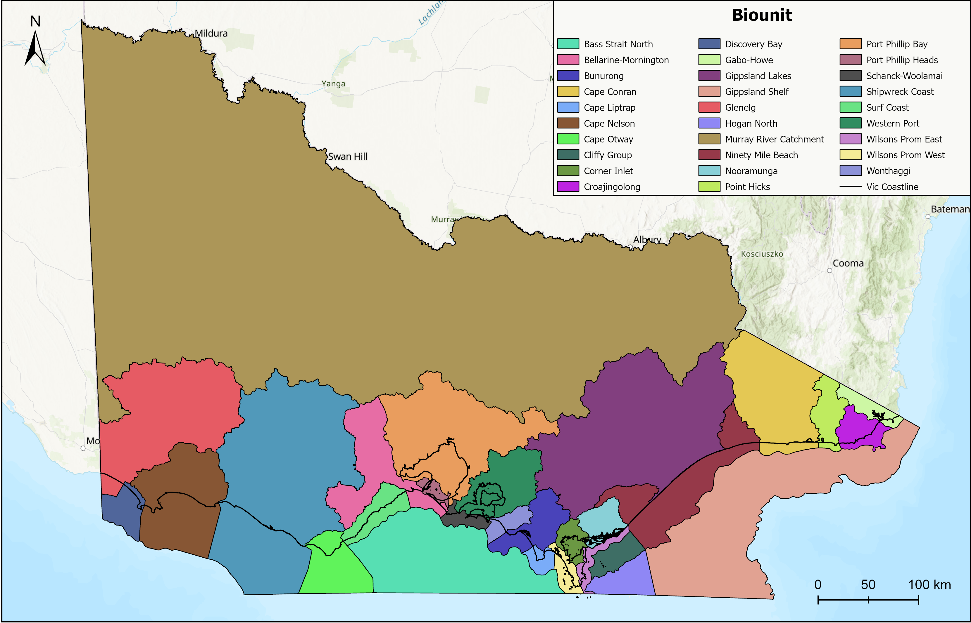 Victoria’s marine and coastal biounits map of Victoria’s marine and coastal biounits