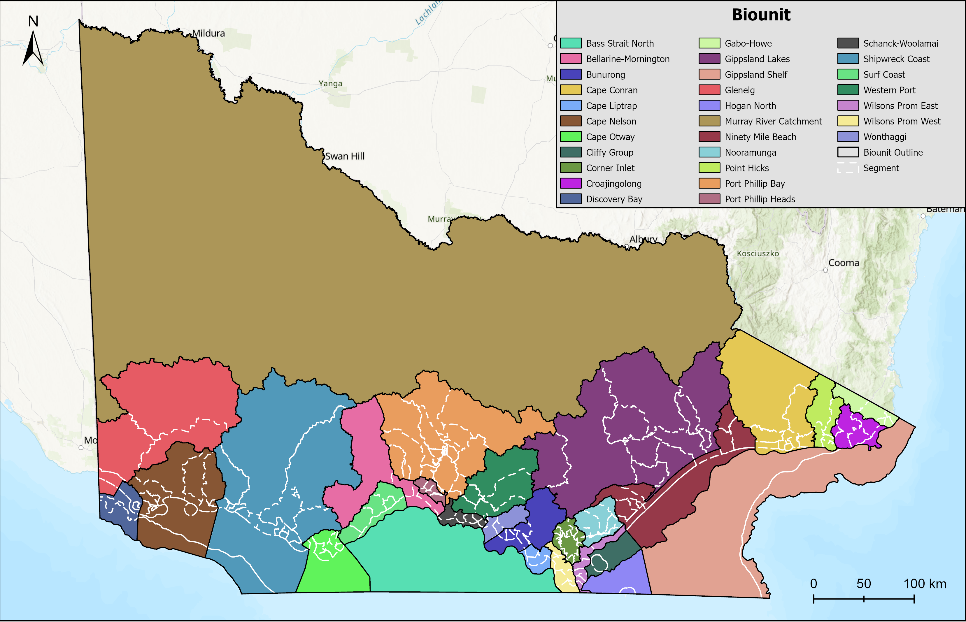 Victoria’s marine and coastal segments map of Victoria’s marine and coastal segments