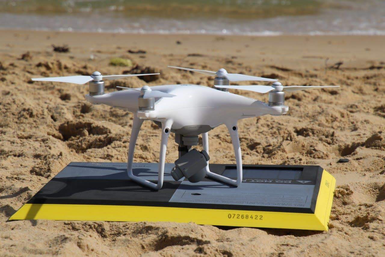 Drone on Propeller Aero Point on beach