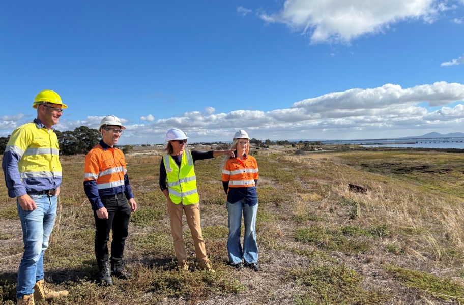 Representatives from DEECA, Alcoa and consultants at Point Henry.
