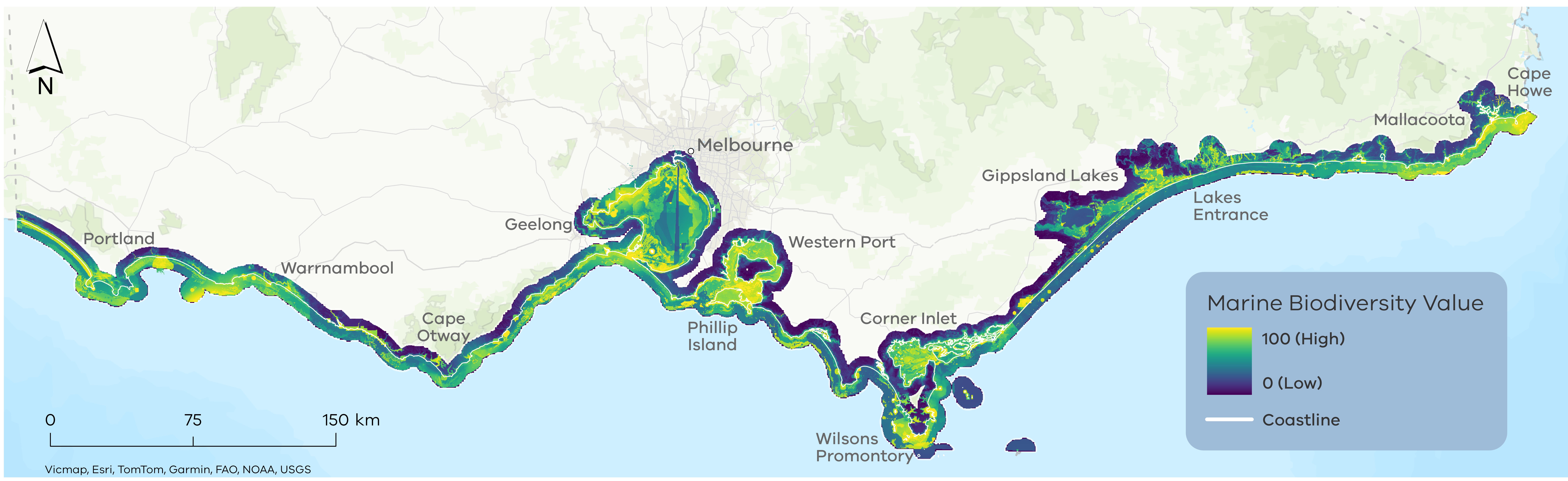 Map of Biodiversity Values across Victoria