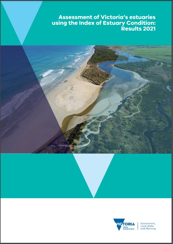 Image of front cover of Index of Estuary Condition 2021 results