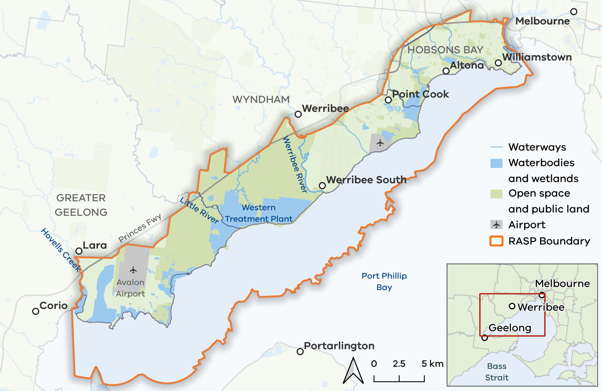 A map showing the Adapt West - Shaping our Shores project extent