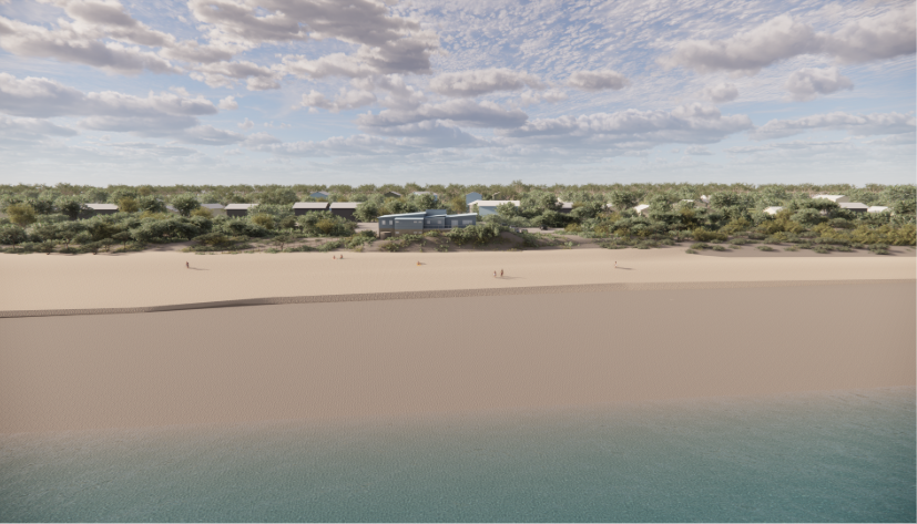 Render of Inverloch Dune Reconstruction and Beach Nourishment Works